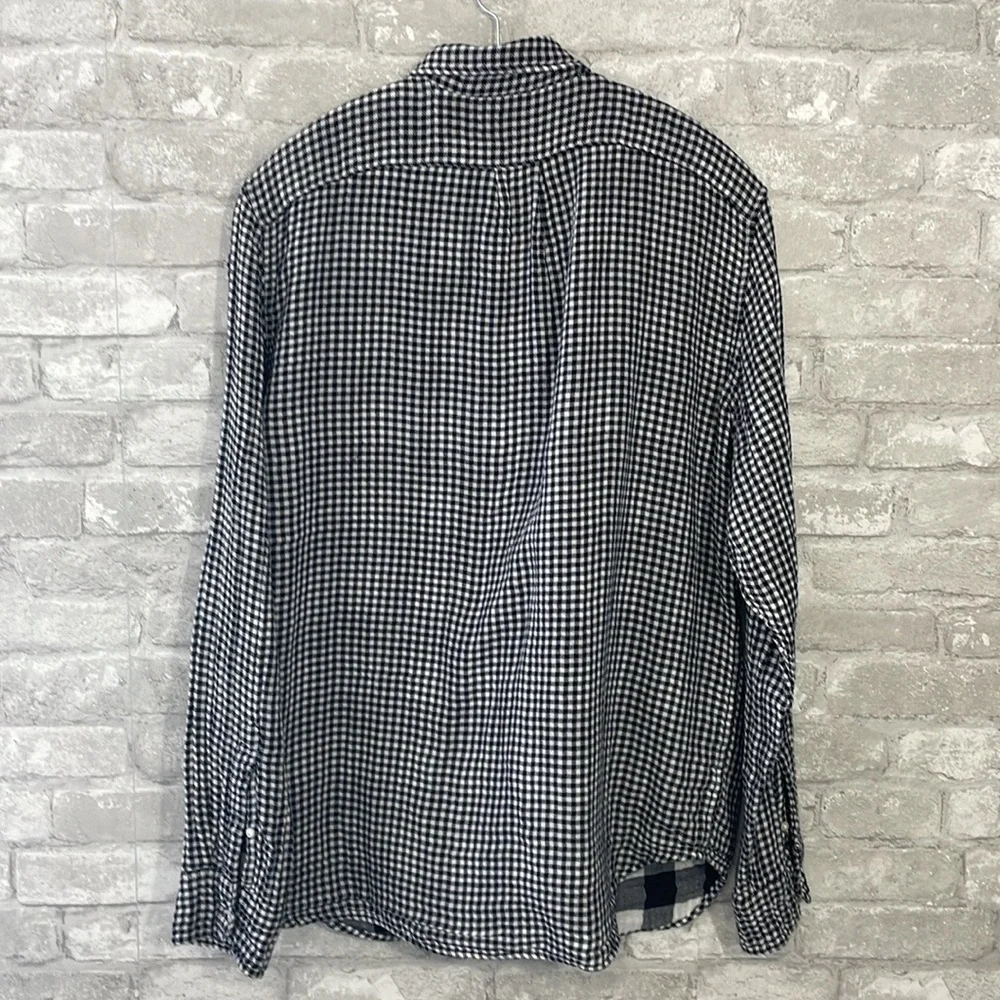 J.Crew Mens Slim Double-Weave Shirt Gingham Plaid